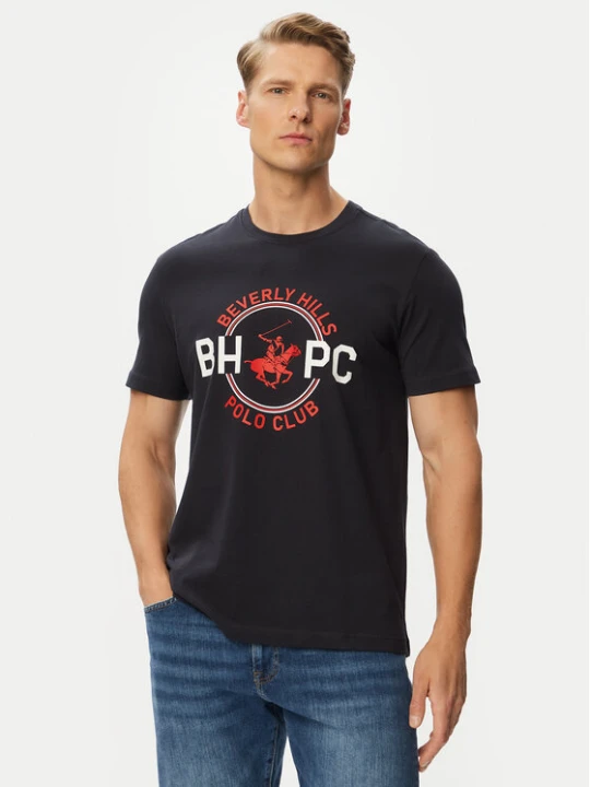 Zdjęcie produktu Beverly Hills Polo Club T-Shirt P-SS26M-TS1258 Granatowy Regular Fit