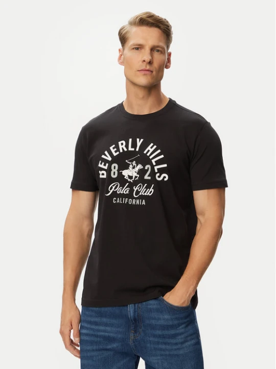 Zdjęcie produktu Beverly Hills Polo Club T-Shirt P-SS26M-TS1290 Czarny Regular Fit