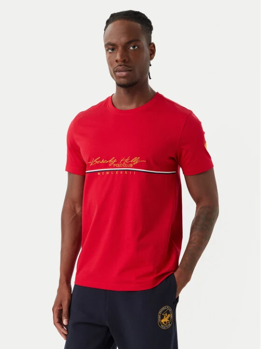 Zdjęcie produktu Beverly Hills Polo Club T-Shirt P-SS26M-TS1519 Czerwony Regular Fit