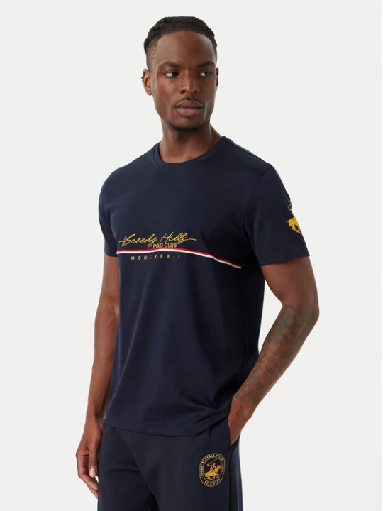 Zdjęcie produktu Beverly Hills Polo Club T-Shirt P-SS26M-TS1519 Granatowy Regular Fit