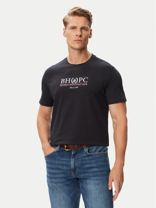 Zdjęcie produktu Beverly Hills Polo Club T-Shirt P-SS26M-TS2450043NVY Granatowy Regular Fit