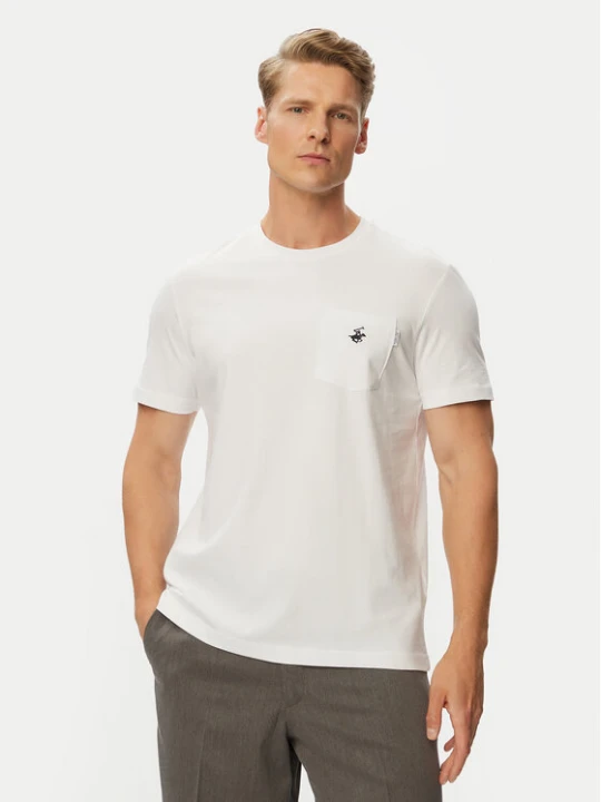Zdjęcie produktu Beverly Hills Polo Club T-Shirt P-SS26M-TS414000 Biały Regular Fit