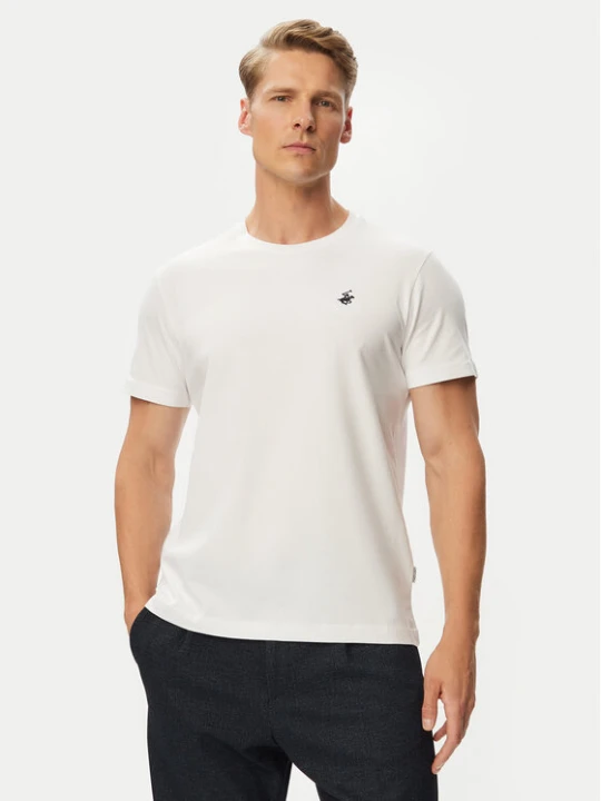 Zdjęcie produktu Beverly Hills Polo Club T-Shirt P-SS26M-TS41740 Biały Regular Fit