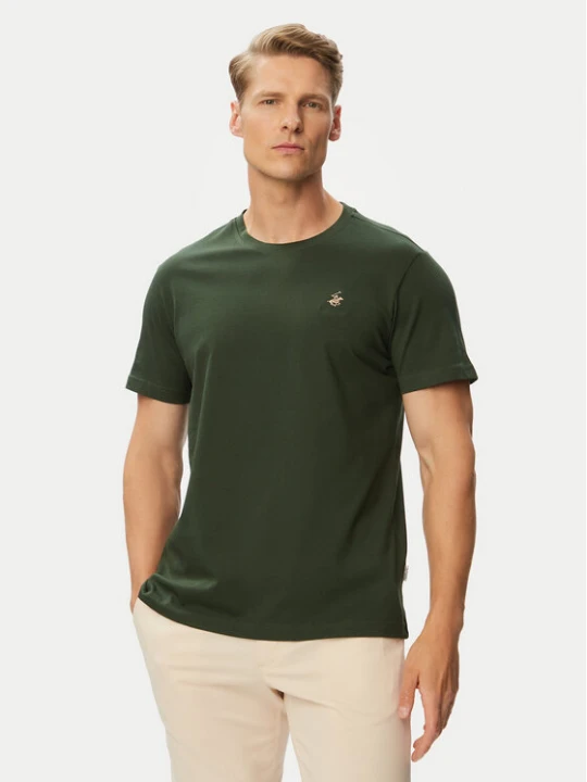 Zdjęcie produktu Beverly Hills Polo Club T-Shirt P-SS26M-TS41740 Zielony Regular Fit