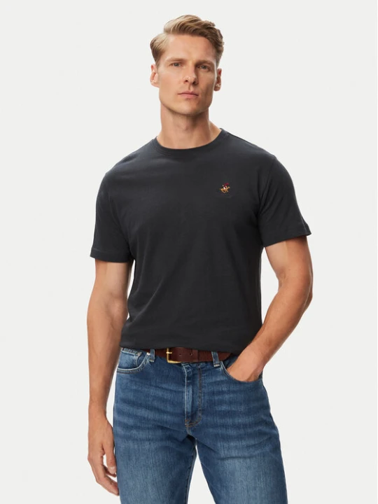 Zdjęcie produktu Beverly Hills Polo Club T-Shirt P-SS26M-TS450030BLU Granatowy Regular Fit