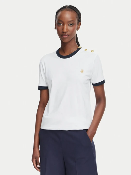 Zdjęcie produktu Beverly Hills Polo Club T-Shirt P-SS26W-TS0104 Biały Regular Fit