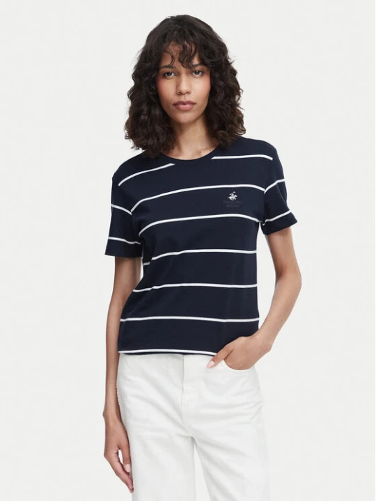 Zdjęcie produktu Beverly Hills Polo Club T-Shirt P-SS26W-TS0162 Granatowy Regular Fit