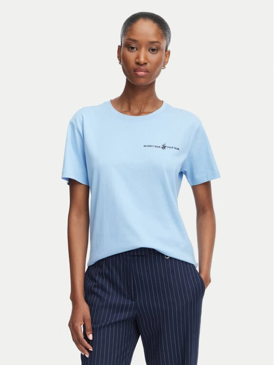 Zdjęcie produktu Beverly Hills Polo Club T-Shirt P-SS26W-TS085 Niebieski jasny Regular Fit