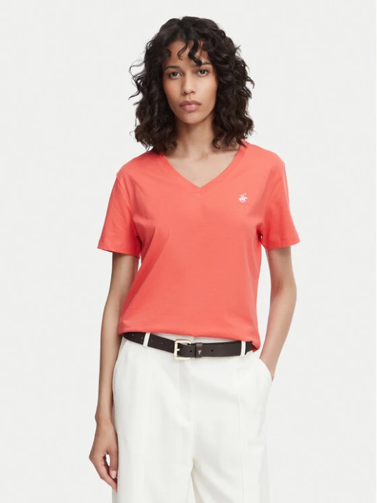 Zdjęcie produktu Beverly Hills Polo Club T-Shirt P-SS26W-TS516518 Koralowy Regular Fit