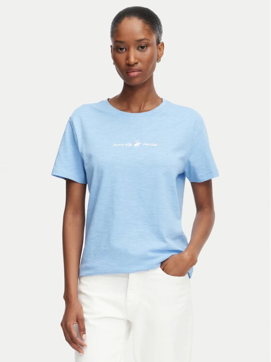 Zdjęcie produktu Beverly Hills Polo Club T-Shirt P-SS26W-TS6510 Niebieski jasny Regular Fit