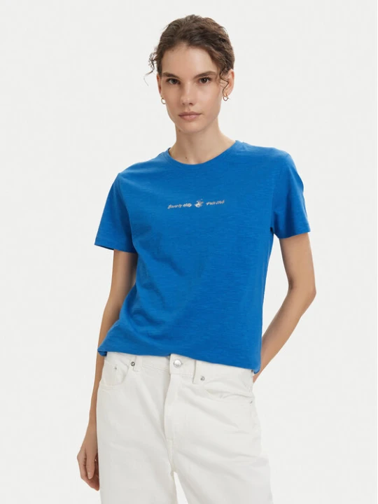 Zdjęcie produktu Beverly Hills Polo Club T-Shirt P-SS26W-TS6510 Niebieski Regular Fit