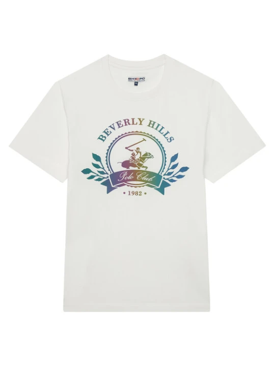 Zdjęcie produktu Beverly Hills Polo Club T-Shirt W126-BHBTS-1055-01X Biały Regular Fit