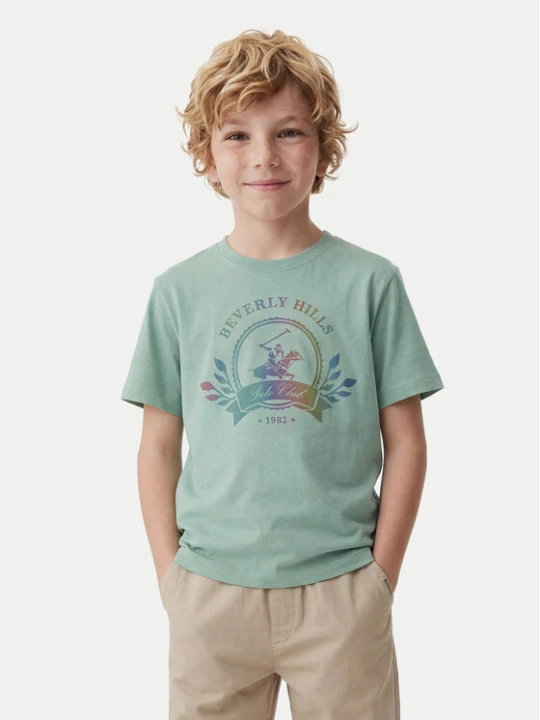 Zdjęcie produktu Beverly Hills Polo Club T-Shirt W126-BHBTS-1055-25X Zielony Regular Fit