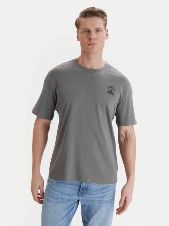 Zdjęcie produktu Beverly Hills Polo Club T-Shirt W126-BHMTS-1021-42X Szary Regular Fit