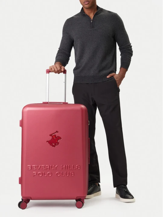 Zdjęcie produktu Beverly Hills Polo Club Walizka duża CEO-BHPC-L-004-08-BURGUNDY Bordowy