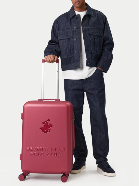 Zdjęcie produktu Beverly Hills Polo Club Walizka średnia CEO-BHPC-M-004-08-BURGUNDY Bordowy