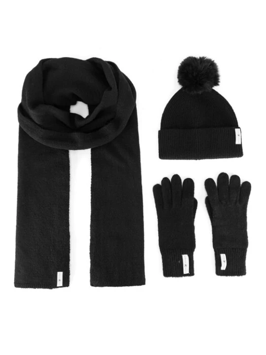 Zdjęcie produktu Beverly Hills Polo Club Zestaw czapka, szalik i rękawiczki BHPC-WC-002-AW24 Czarny