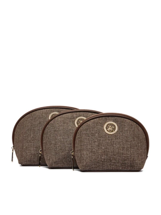 Zdjęcie produktu Beverly Hills Polo Club Zestaw kosmetyczek CWBEO-BHPC-U1-002-AW26 (3-PACK) Brązowy