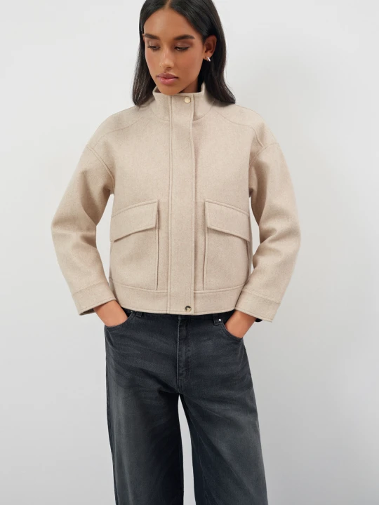 Zdjęcie produktu Beżowa kurtka z kieszeniami TOP SECRET