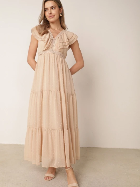 Zdjęcie produktu Beżowa Sukienka Diomena Bisou's Project