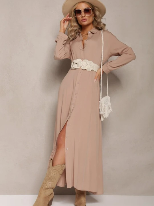 Zdjęcie produktu Beżowa Sukienka Hillcrest Rosa