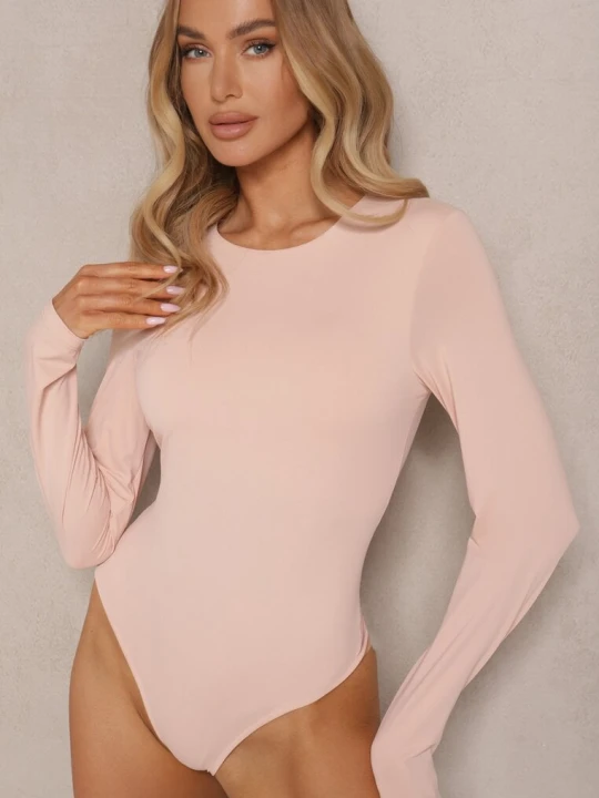 Zdjęcie produktu Beżowe Body w Stylu Basic Sovfia Elsa.m By May