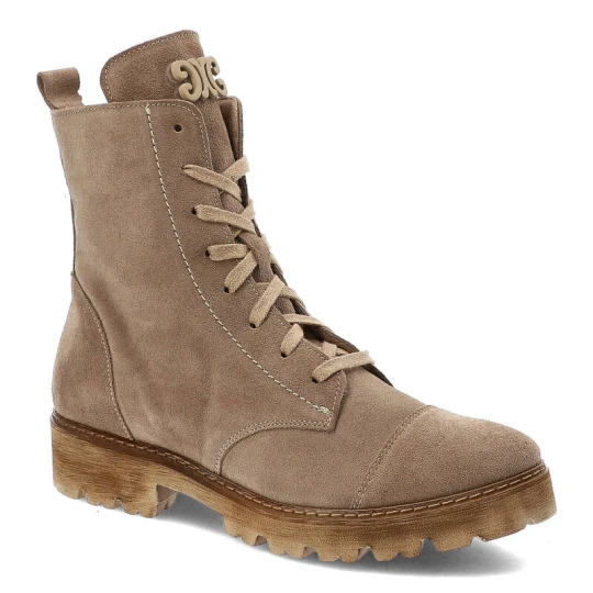 Zdjęcie produktu Beżowe Botki Armodo Modne Buty Na Jesień