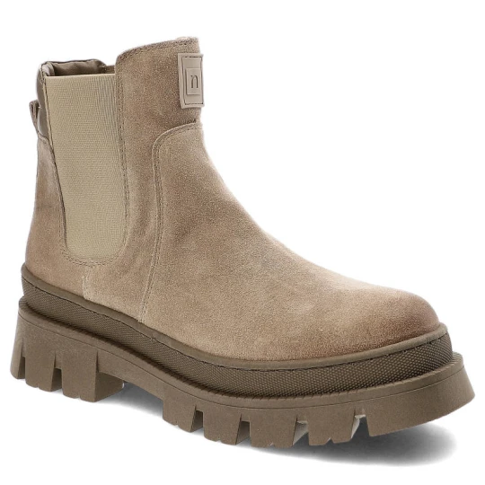 Zdjęcie produktu Beżowe Botki Nessi Wygodne Skórzane Buty