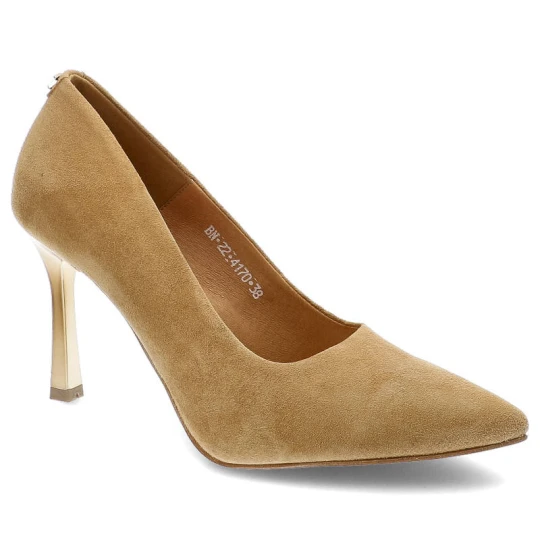 Zdjęcie produktu Beżowe Czółenka Karino Eleganckie Skórzane Buty