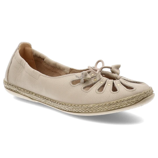 Zdjęcie produktu Beżowe Espadryle Armodo Wsuwane Obuwie Damskie