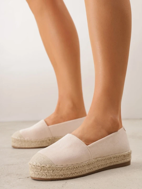 Zdjęcie produktu Beżowe Espadryle Zdobione Plecionką Thaxie Vices