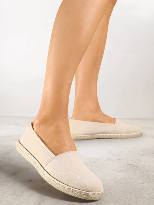 Zdjęcie produktu Beżowe Espadryle Vices na Podeszwie Zdobionej Plecionką Sesoriela