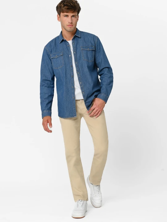 Zdjęcie produktu Beżowe jeansy, Regular Fit, D-QUBE Volcano