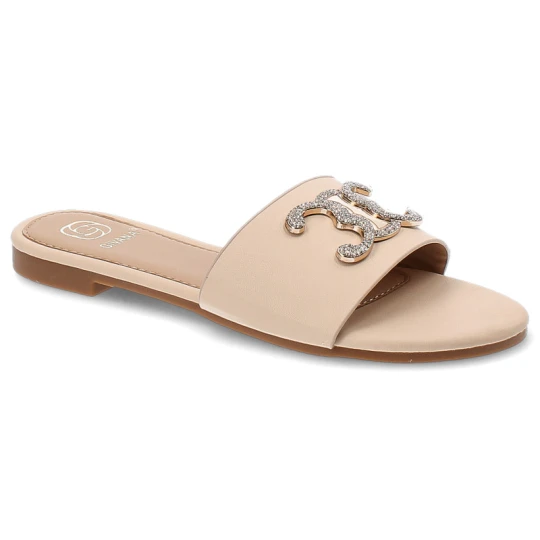 Zdjęcie produktu Beżowe Klapki Givana Eleganckie Buty Damskie