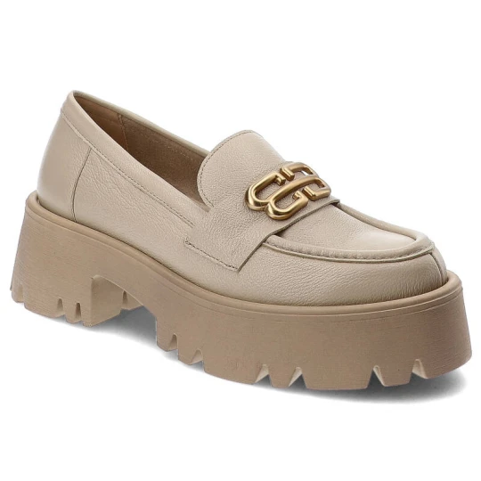 Zdjęcie produktu Beżowe Mokasyny Armodo Stylowe Buty Damskie