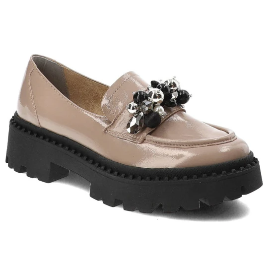 Zdjęcie produktu Beżowe Półbuty Armodo Modne Buty Damskie
