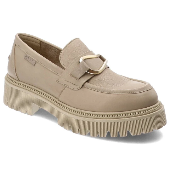 Zdjęcie produktu Beżowe Półbuty Nessi Eleganckie Buty Damskie