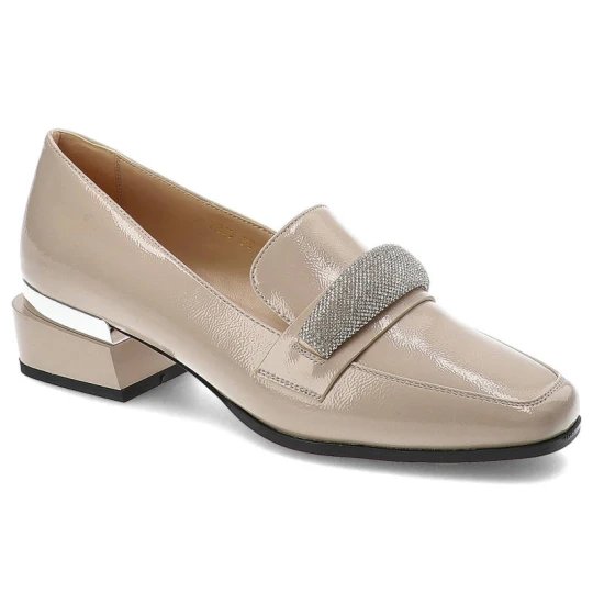 Zdjęcie produktu Beżowe Półbuty S.Barski Damskie Eleganckie Obuwie
