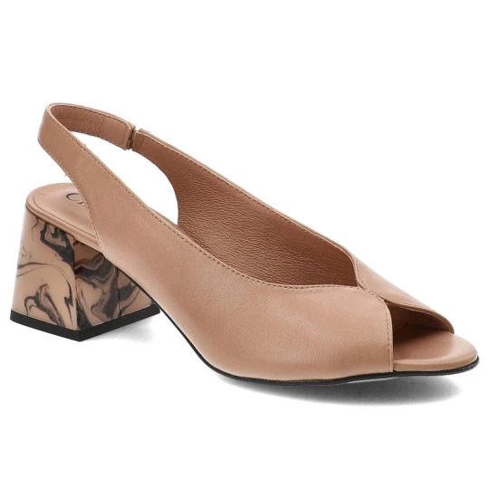 Zdjęcie produktu Beżowe Sandały Chebello Stylowe Buty Damskie