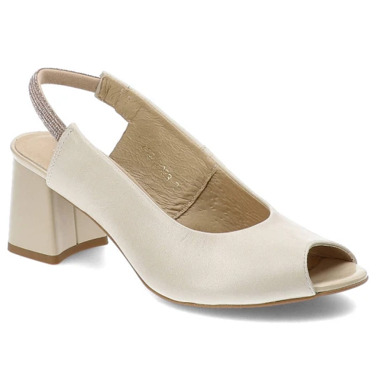 Zdjęcie produktu Beżowe Sandały Espirito Eleganckie Skórzane Buty