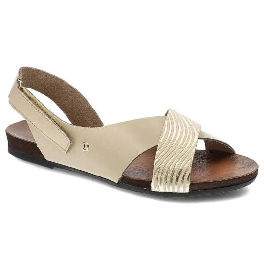 Zdjęcie produktu Beżowe Sandały Lemar Modne Buty Na Lato