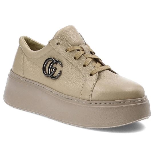 Zdjęcie produktu Beżowe Sneakersy Armodo Damskie Stylowe Obuwie