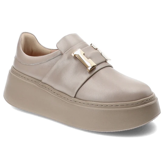 Zdjęcie produktu Beżowe Sneakersy Armodo Eleganckie Wsuwane Obuwie Damskie