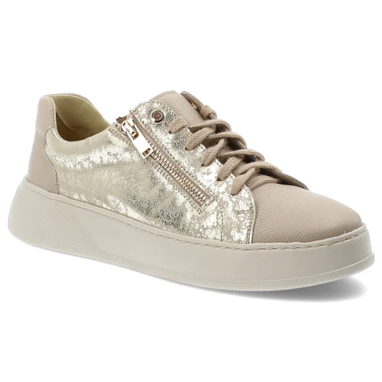 Zdjęcie produktu Beżowe Sneakersy Armodo Modne Obuwie Damskie