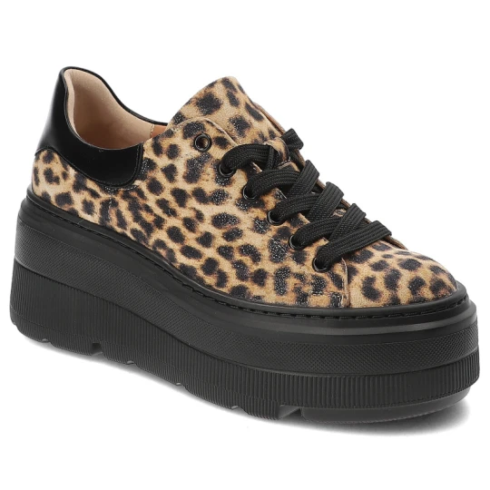 Zdjęcie produktu Beżowe Sneakersy Armodo Modne Obuwie Damskie Pantera czarny