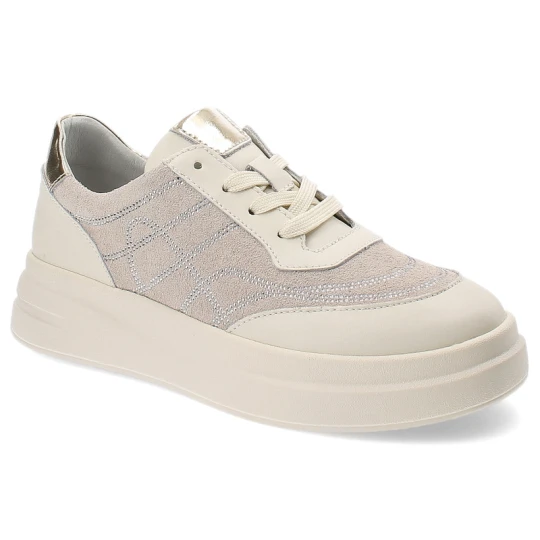 Zdjęcie produktu Beżowe Sneakersy Artiker Modne Obuwie Damskie