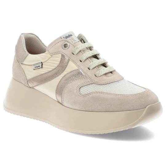 Zdjęcie produktu Beżowe Sneakersy Callaghan Modne Obuwie Damskie Na Koturnie