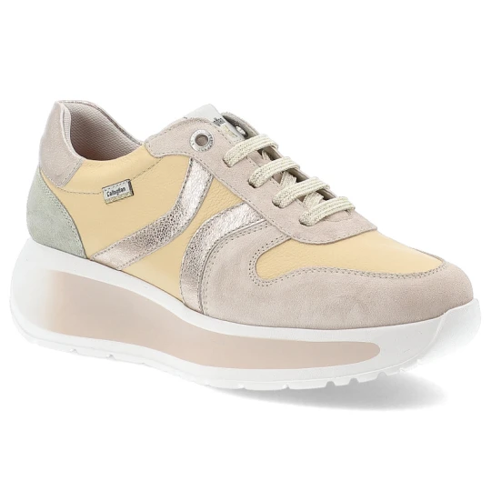 Zdjęcie produktu Beżowe Sneakersy Callaghan Modne Obuwie Damskie Na Platformie