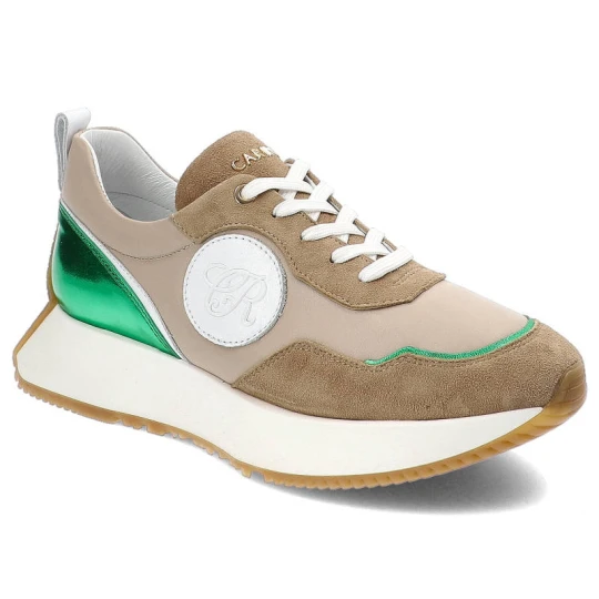 Zdjęcie produktu Beżowe Sneakersy Carinii Modne Buty Damskie