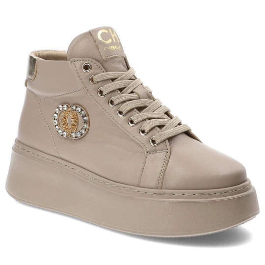 Zdjęcie produktu Beżowe Sneakersy CheBello Damskie Buty Jesienne